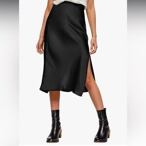 Satin Midi Skirt